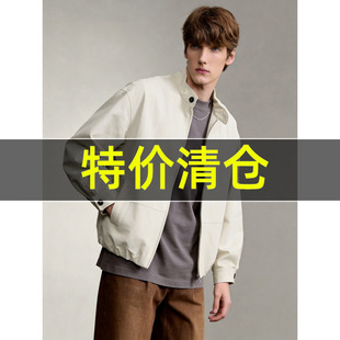 外套男士 饰立领领扣短宽款 皱感肌理老钱夹克 立体裁剪拼接装 特价