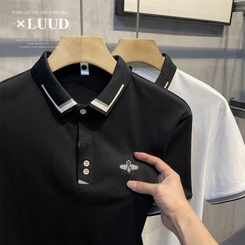 轻奢风韩版蜜蜂小刺绣POLO衫