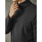 深灰色高领打底衫 男2025秋冬德绒长袖 t恤修身 LUUD 上衣保暖套头衫