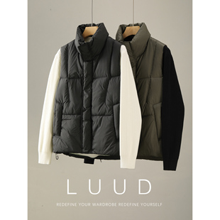 冬季 饰坎肩无袖 新款 标签装 外套 保暖白鸭绒立领羽绒马甲男士 LUUD