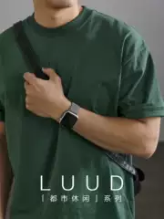 Luud New Summer Casual and Refreshing T-Shirt, Breathable Short-Sleeved T-Shirt, Round Neck Pure Color Shirt, Men's Top