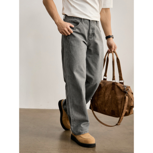 日常通勤风男士 休闲长裤 直筒牛仔裤 分割缝线纯色基础款 春季 LUUD