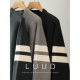 LUUD 通勤感老钱风套头毛衣 冬季 810g高克重男士 双道杠圆领针织衫