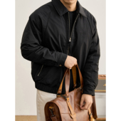 LUUD 型外套 字母刺绣短宽版 日系复古工装 风白鸭绒羽绒夹克男冬季