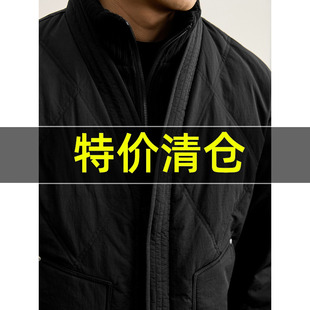 特价 菱形压纹面包服外套 90鸭绒假两件打褶道袍交领羽绒服男冬季