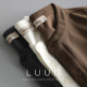 LUUD 上衣 简约修身 潮牌重磅亨利领短袖 T恤男华夫格百搭休闲体恤衫