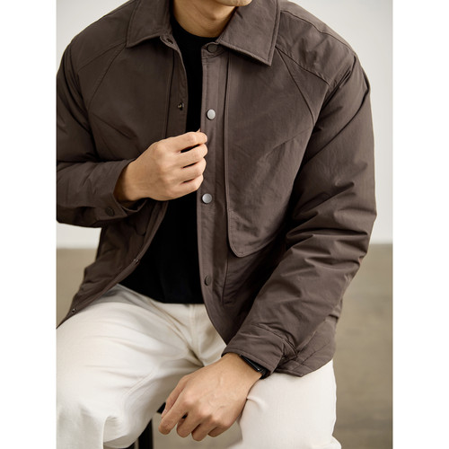 LUUD 解构分割设计工装风大口袋鸭绒夹克外套男冬日系翻领羽绒服