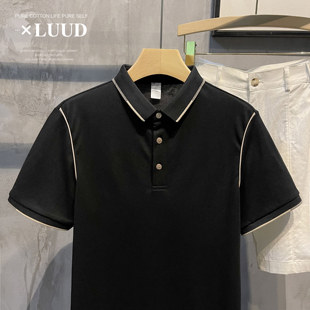 POLO衫 轻熟风撞色设计感修身 潮流翻领透气舒适保罗上衣 男士 LUUD