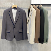 男士 品质垂感休闲西装 秋季 LUUD 修身 免烫西服英伦绅士单西外套潮