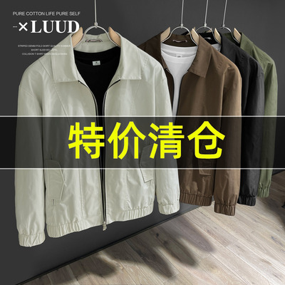 潮牌韩版男装纯色防风飞行员外套