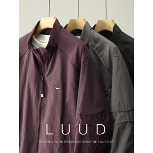 设计立领夹克男户外防风山系外套 饰解构袖 LUUD 定制倒三角金属装
