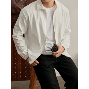 户外防风哈灵顿外套 boxy夹克男秋季 LUUD cleanfit极简纯色短宽版