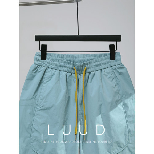 LUUD 速干短裤男夏季cityboy凉感休闲裤户外登山松紧腰阔腿中裤潮