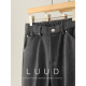 LUUD 男冬复古极简风内里磨毛西裤 铆钉装 饰立体裁剪毛呢直筒长裤