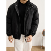 保暖轻盈防风90鸭绒按扣立领羽绒服双拉链抽褶袖 LUUD 冬季 外套男