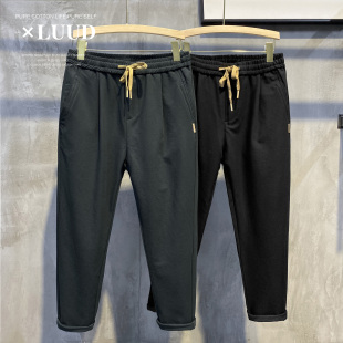 包芯纱舒适运动休闲裤 新款 净版 纯色松紧腰男士 LUUD 哈伦长裤 秋季