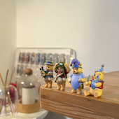 卡通小熊维尼手办噗噗熊Pooh Bear迷你小号摆件车载烘焙装 饰公仔