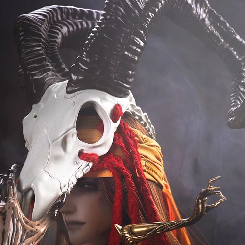 Ringdoll戒之人形 张角 羊角面具 头饰拓展包