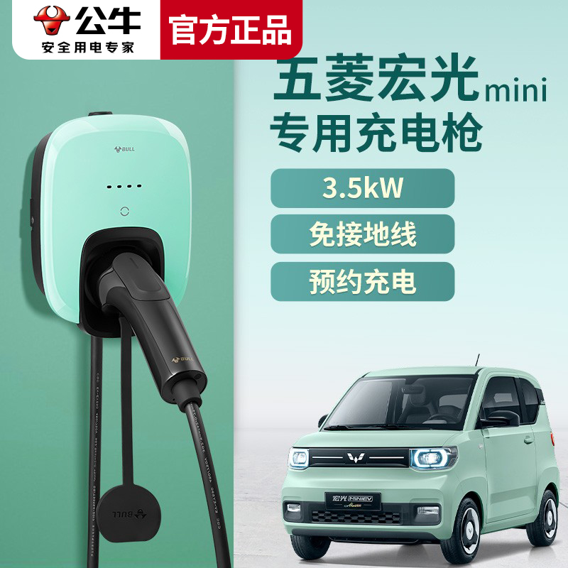 公牛五菱宏光mini/NanoEV家用充电桩电动汽车3.5kw新能源充电枪桩