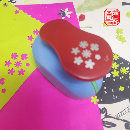 大号手工压花器四叶草diy压花机手账圆形六角剪纸机 六边形打花器