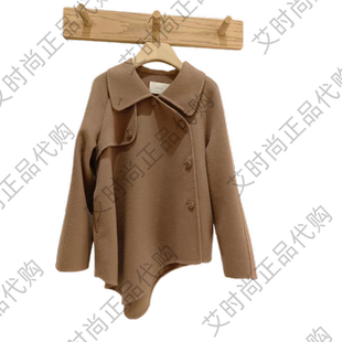 2025秋冬偏门襟不对称大衣B60919425 国内代购 Read Me读我专柜正品