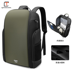跨境新款男士双肩包感休闲商务电脑包防水多功能大容量旅行包