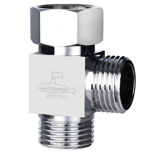 潜水艇角阀一进二出三通分水器精铜4分水龙头阀门开关分流器接头