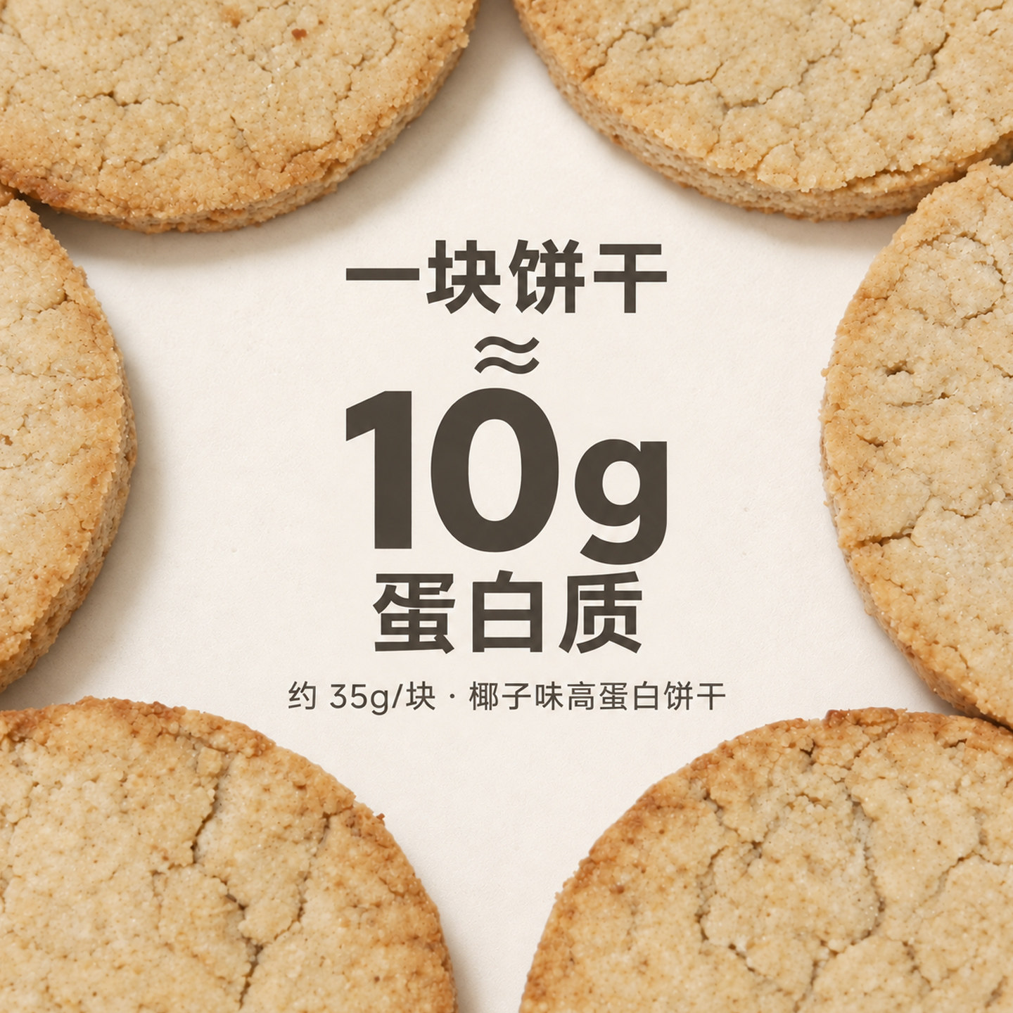 DL椰子味蛋白饼干10g蛋白质蛋白棒代餐零食无糖运动健身仿俄罗斯