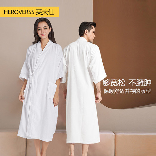 纯棉浴袍美容院专用可穿浴巾吸水