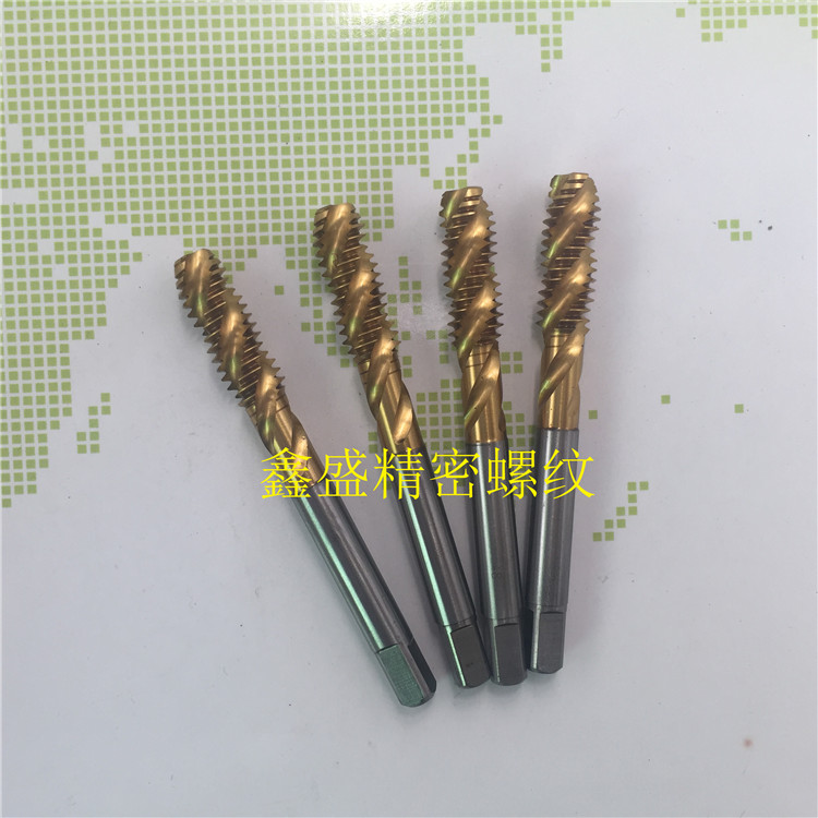 日本YAMAWA镀钛螺旋丝锥5/16-18U3/8-16-24-32-40-28钢6G机用丝攻