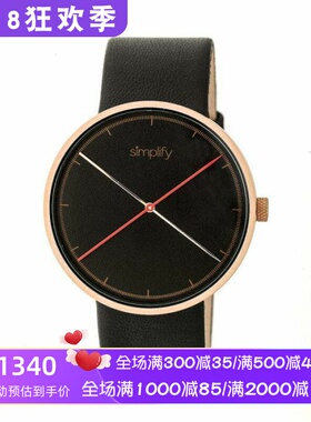 SIMPLIFY中性手表 石英机芯 两针喷砂哑光表盘时尚Black ONE SIZE