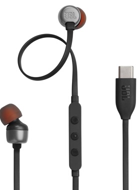 JBL Tune 310C有线耳机 线控 立体声 防缠绕 通话 舒适 黑色 新款