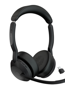 Jabra/捷波朗 Evolve2 55 无线耳机 立体声 内置麦克风 降噪 商务