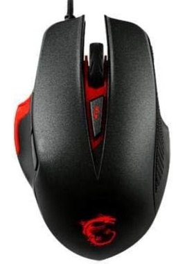 MSI/微星 Interceptor DS300 有线游戏鼠标 RGB背光 可调DPI 黑色