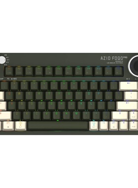 Azio Foqo Pro 无线机械键盘 热插拔 茶轴 RGB背光 复古 橄榄绿色