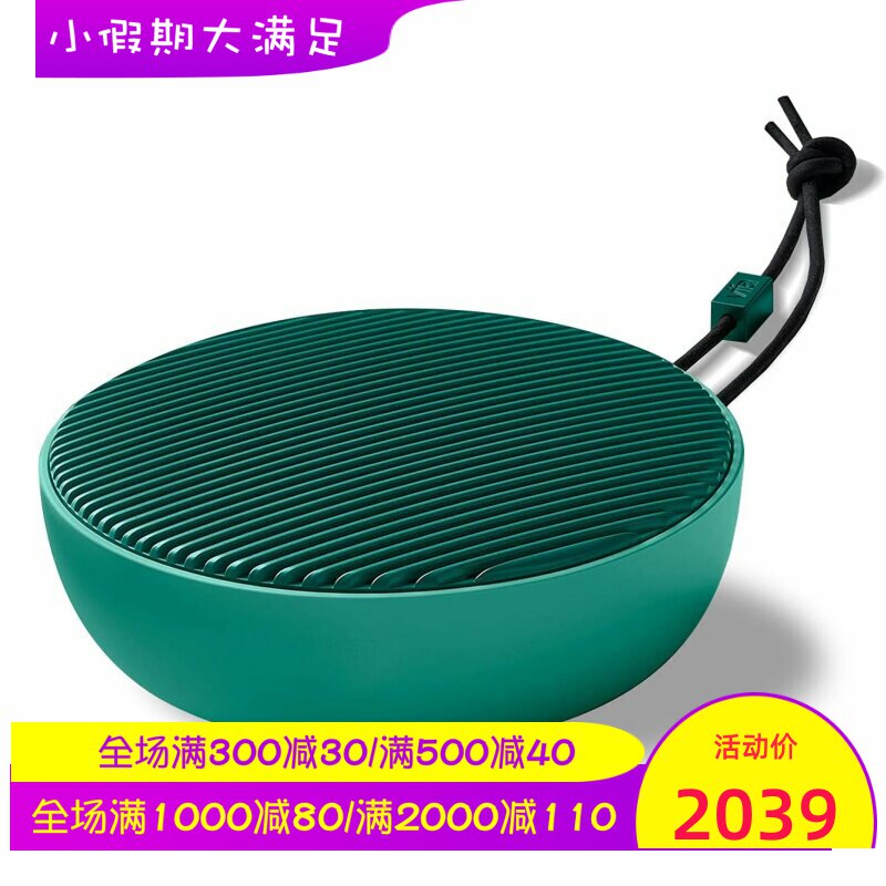 Vifa CITY无线蓝牙音箱 高保真音频 立体声 带麦克风 防水 淡绿色
