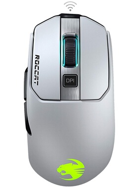 Roccat/冰豹 Kain 202无线游戏鼠标 低延迟 RGB光 舒适 吃鸡 白色