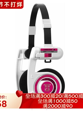 KOSS Porta Pro 2 有线耳机 头戴式 时尚 声音清澈 女友礼物 粉色