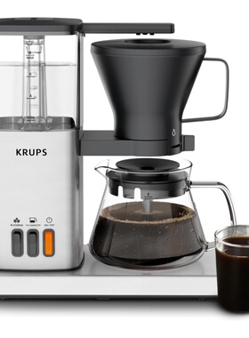 KRUPS KM911AU0 全自动咖啡机 滴漏式 不锈钢 易于清洁 银色 新款
