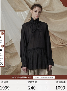 【TAK L.联名】EXCEPTION例外春秋气质长袖衬衫女复古大气雪纺衫