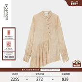 棉麻休闲斜襟修身 衬衫 EXCEPTION例外女装 春秋款 Tak L.联名