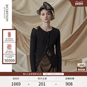 TAK 原创勾花镂空修身 L.联名 例外女装 春秋款 长袖 圆领针织开衫