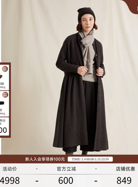 EXCEPTION例外女装秋冬款宽松气质收腰显瘦羊毛针织连衣裙