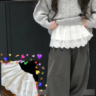 女童双层屁帘儿童冬装 新款 叠穿神器休闲半身裙 2025冬季 韩国童装