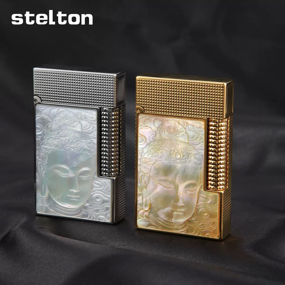 stelton斯特腾朗声打火机充气浮雕贝母观心侧滑砂轮高端创意礼品