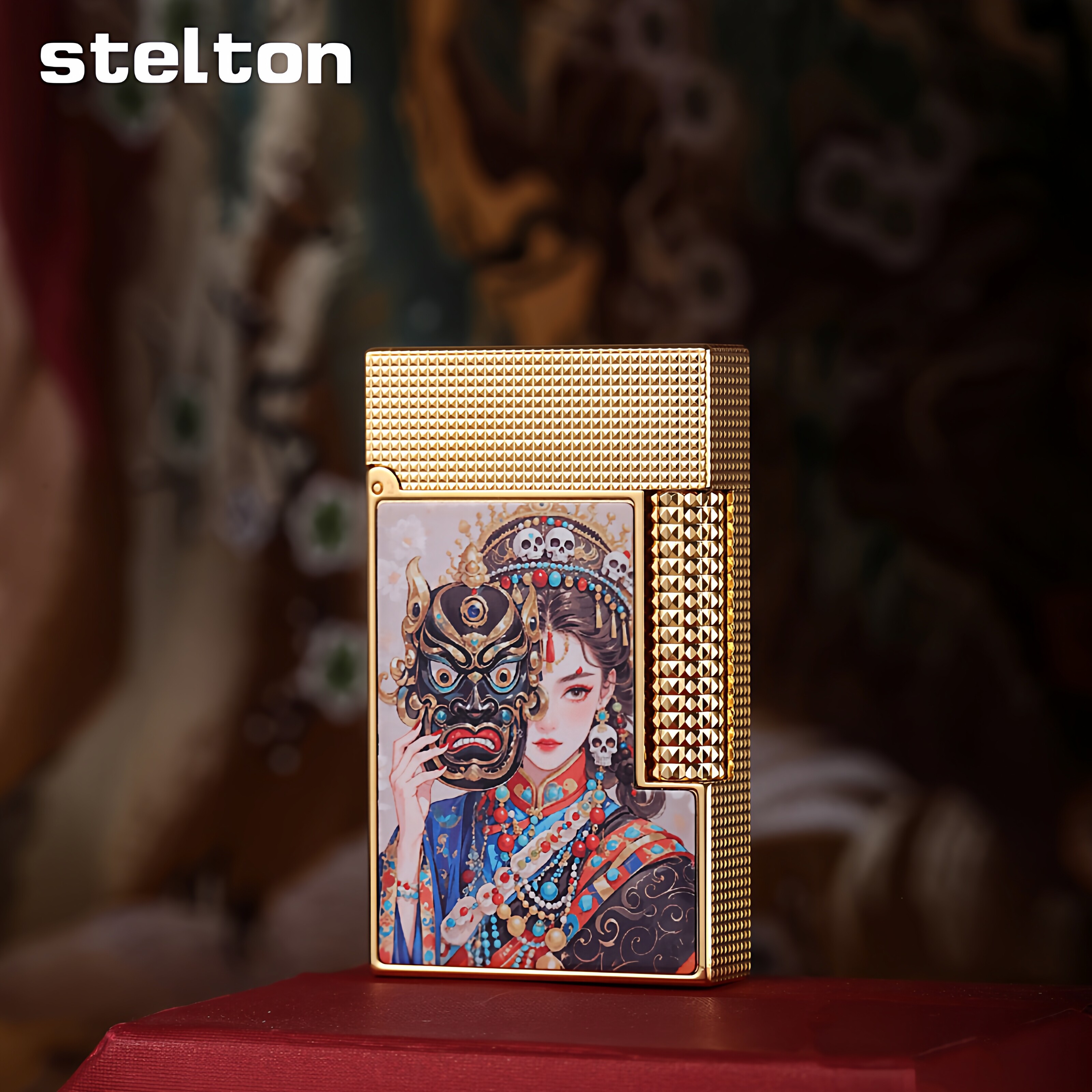 Stelton斯特腾打火机充气侧滑砂轮贝壳彩绘扎基拉姆高端个性礼品
