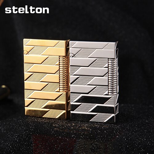 stelton斯特腾朗声充气打火机全铜光棱便捷斜火烟斗高档送礼包邮