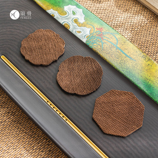 买二送一26年新中式天然棕榈杯垫壶垫环保防烫隔热无惧泡水可定制