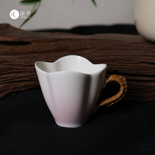 玉颜竹扣渐变美人杯  茶杯 新中式国风茶杯 品茗杯  水杯