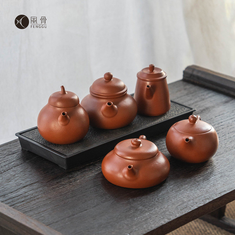 宜兴正品原矿紫砂朱泥壶系列